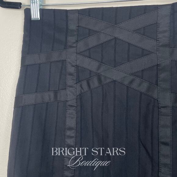 Rare Vintage Pencil Skirt ASO Blair Waldorf Gossip Girl Black Knee Length - Picture 7 of 11